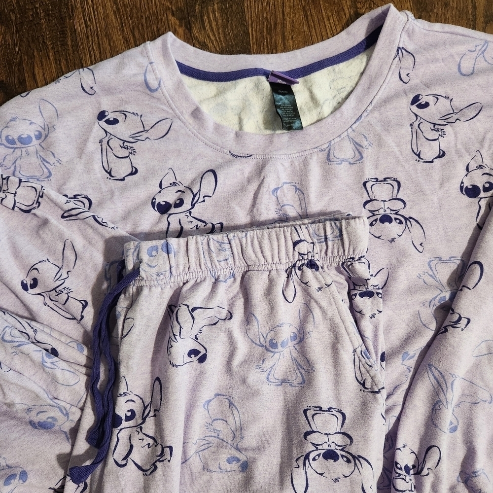 Disney Stitch Women’s Long-sleeve Pajama Set Purple size XL